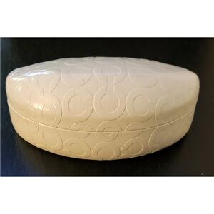 Coach Cream Embossed Eyewear Case